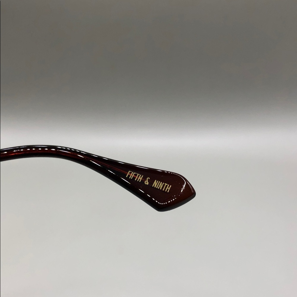 Fifth And Ninth Miami Rimless Gold Brown Gradient Lens Sunglasses Square — image 5 of 8